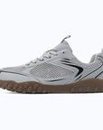 Dannto Rupes - 3E Wide Toe Box Mesh Barefoot Shoes light gray shown from a side view