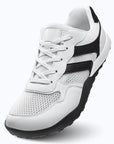 Dannto Mesh Wide - Toe Barefoot Shoes white shown from an angled side view