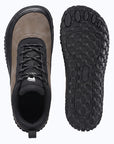 Dannto Aero N4 - 3E Wide Barefoot Shoes brown shown from top and outsole views