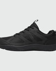 Dannto Aero N3- men's black wide toe box barefoot shoes shown from the side
