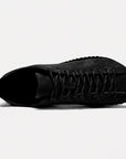 Dannto black barefoot outdoor sneakers shown from the top
