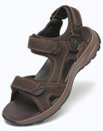 Dannto Trekport F5 - Men's Hiking Sandals dark brown shown from a three-quarter view