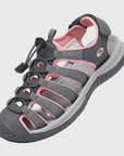 Dannto Trailport H3 - Women's Hiking Sandals gray pink shown from a three quarter view