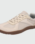 Wide Toe Box Barefoot Shoes Khaki shown from a three quarter view