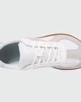Wide Toe Box Barefoot Shoes White-Gray shown from the top