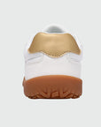 Wide Toe Box Barefoot Shoes White Gold shown from the back
