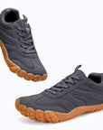 Dannto gray - 3E Width Wide Toe Box Barefoot Walking Shoes shown from multiple angles