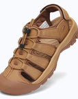 Dannto Trekport N2 - Men's Hiking Sandals light brown shown from a three-quarter view