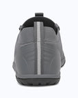 Dannto dark gray zero drop barefoot sneakers shown from the back
