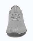 Dannto mid gray zero drop barefoot sneakers shown from the front
