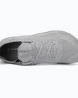 Dannto mid gray zero drop barefoot sneakers shown from the top