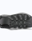 Dannto women's trailport H2 sandal black gray shown from the top