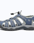Dannto women's trailport H2 sandal blue shown from the side