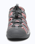 Dannto women's closed toe hiking sandals S2 gray pink shown from the front