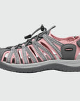 Dannto women's closed toe hiking sandals S2 gray pink shown from the side