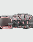 Dannto women's closed toe hiking sandals S2 gray pink shown from the top