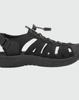 Dannto women's closed toe hiking sandals S2 black shown from the side