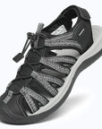 Dannto women's hiking sandals S2 black shown from a three quarter view