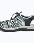 Dannto women's closed toe hiking sandals S2 black blue shown from the side