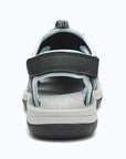Dannto women's closed toe hiking sandals S2 black blue shown from the back