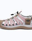 Dannto women's closed toe hiking sandals S2 khaki shown from the side