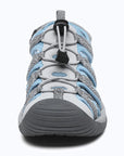 Dannto women's closed toe hiking sandals S2 white blue shown from the front