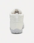 Dannto unisex‘s white winter snow Boots shown from the back