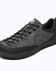 Dannto Veld I - Men's and Women's Wide Toe Box Barefoot Shoes gray shown from a three quarter view