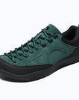 Dannto Veld I - Men's and Women's Wide Toe Box Barefoot Shoes green shown from a three quarter view