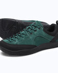 Dannto Veld I - 3E wide toe box barefoot shoes green shown from a three-quarter view with the outsole visible