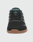 Gliss II - black wide toe box barefoot shoes for women shown from the front