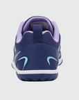 Gliss II - blue wide toe box barefoot shoes for women shown from the back