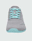 Gliss II - gray wide toe box barefoot shoes for women shown from the front