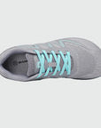 Gliss II - gray wide toe box barefoot shoes for women shown from the top