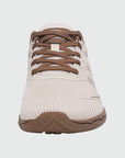 Gliss II - khaki wide toe box barefoot shoes for women shown from the front