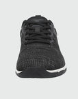 Gliss II Pro - black wide toe box barefoot shoes for women shown from the front