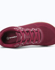 Gliss II Pro - wine red wide toe box barefoot shoes for women shown from the top