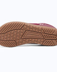 Gliss II Pro - wine red wide toe box barefoot shoes for women shown from the bottom