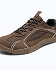 Dannto Aero N1 - 3E Wide Mesh Barefoot Shoes brown shown from a three-quarter view