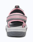 Dannto Trailport N3 - Women's hiking gray pink sandals shown from the back