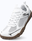 Dannto Rupes - 3E Wide Toe Box Mesh Barefoot Shoes white shown from an angled front view