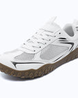 Dannto Rupes - 3E Wide Toe Box Mesh Barefoot Shoes white shown from a three-quarter view