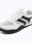 Dannto Mesh Wide - Toe Barefoot Shoes white shown from a three-quarter view