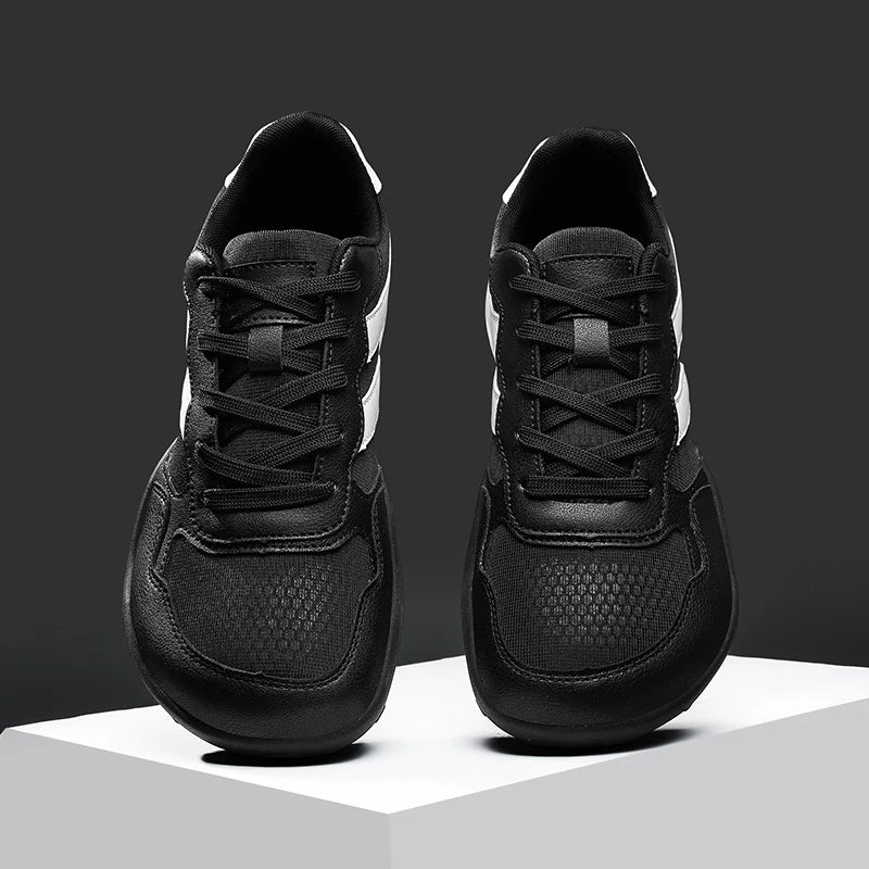 Dannto Mesh Wide - Toe Barefoot Shoes black pair shown from above