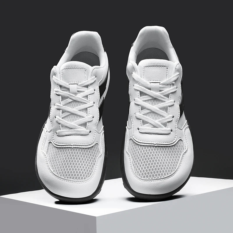 Dannto Mesh Wide - Toe Barefoot Shoes white pair shown from a top view