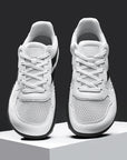 Dannto Mesh Wide - Toe Barefoot Shoes white pair shown from a top view