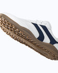Dannto Frond - Non-Slip Zero Drop Barefoot Sneakers white shown from an outsole view, highlighting the non-slip tread