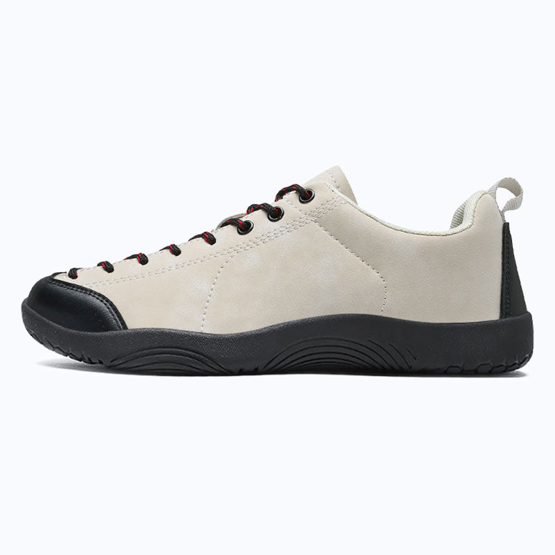 Dannto beige Veld III Pro - Men's and Women's Lightweight Barefoot Shoes shown from the side