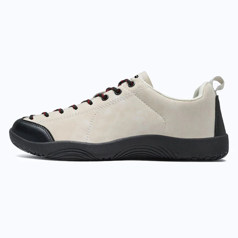 Dannto beige Veld III - Men's and Women's Lightweight Barefoot Shoes shown from the side