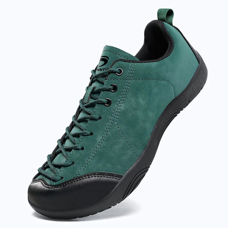 Dannto beige Veld III - Men's and Women's Lightweight Barefoot Shoes shown from a three quarter view 1